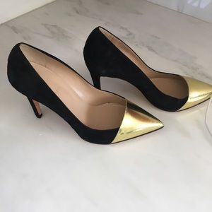 J. Crew size 9 worn once black suede 3 inch heels